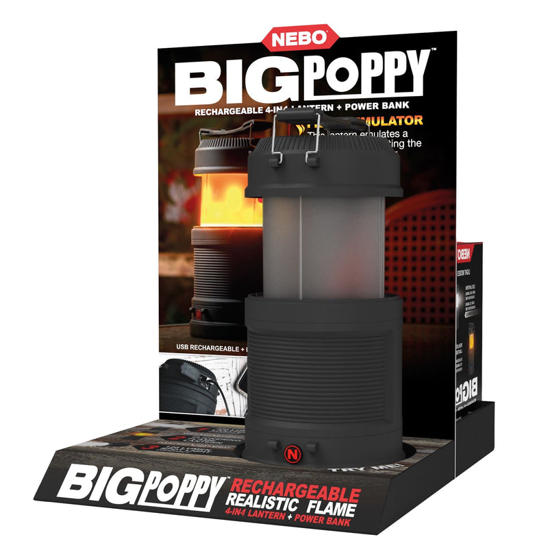 Big poppy flaslight and flame effect lantern NE6908 UK Camping And Leisure - Dynamic Drive