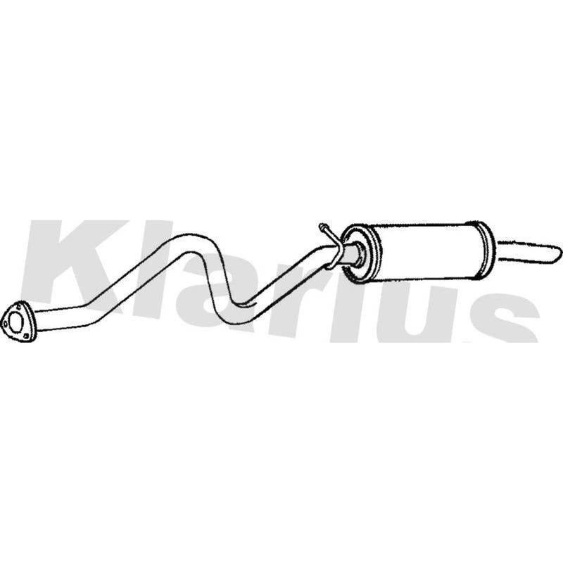 Klarius Box With Tail Pipe Rear fits Land Rover Discovery 1998-2004 2.5