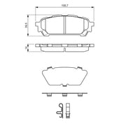 Bosch Front & Rear Pads fits Subaru Forester 2002-2005 2.0