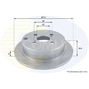 Comline 2 x Solid Rear Brake Discs ADC01115-x2