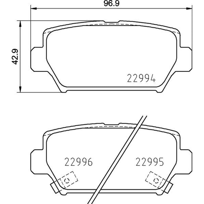 Brembo 4 x Rear Brake Pad Set fits Mitsubishi Eclipse Cross 2017 on 1.5
