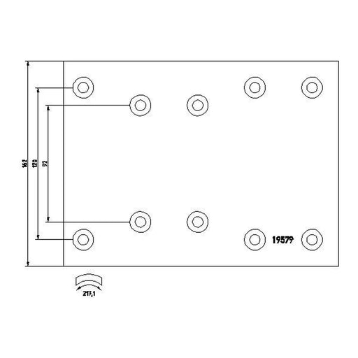 DON Don Cv Brake Lining Set fits Man Helicon 1986-1992