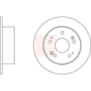 Apec 2 x Solid Brake Discs fits Honda Integra 2002-2007 2.0