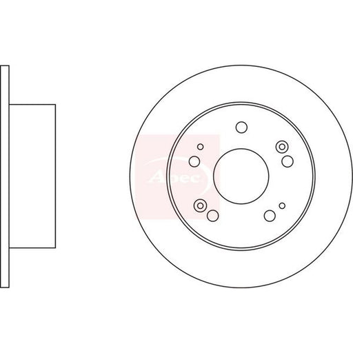 Apec 2 x Solid Brake Discs fits Honda Integra 2002-2007 2.0