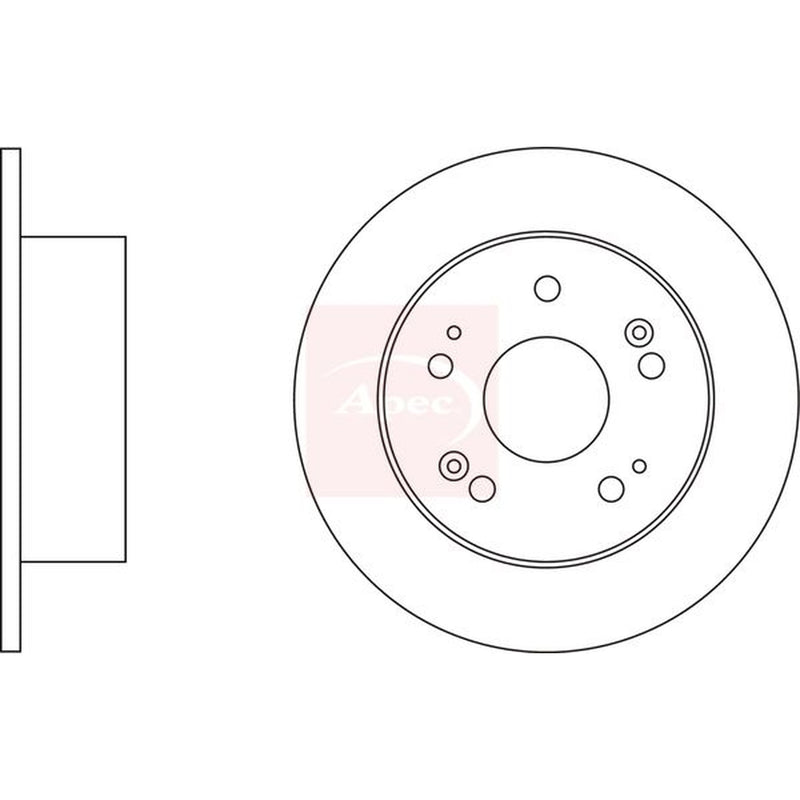 Apec Rear Brake Solid Discs & Pads fits Honda Integra 2002-2007 2.0