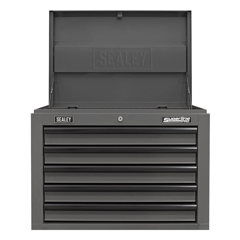 Superline Pro Superline PRO Topchest 5 Drawer - Grey/Black AP26059TG Superline Pro - Dynamic Drive