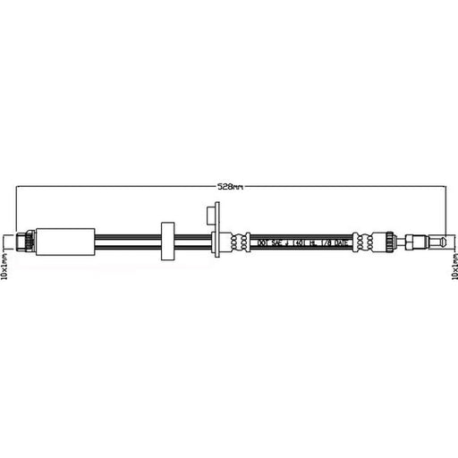 Juratek Brake Hydraulic Hose Line Right JBH1172
