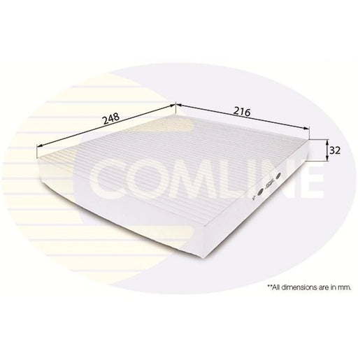 Comline Cabin Air Filter (Pollen Filter) fits Audi A2 2000-2005 1.2 1.4 1.6