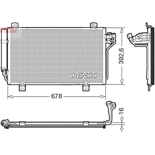 Denso Air Conditioning Condenser fits Mazda 3 2013-2019 1.5 1.6 2.0