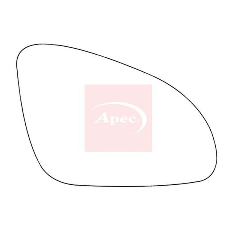 Apec Exterior Wing Mirror Glass Right fits Opel Adam 2012-2019 1.0 1.2 1.4