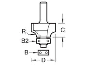 Trend C076 x 1/4 TCT Bearing Guided Ovolo & Round Over 6.3mm Radius Trend - Dynamic Drive