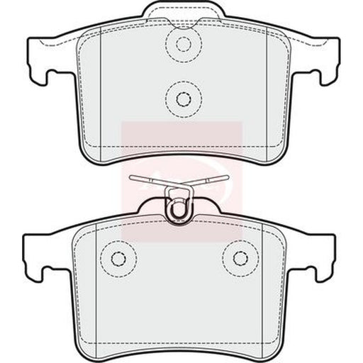 Apec Rear Brake Pad Set fits Jaguar Xf I 2009-2015 5.0
