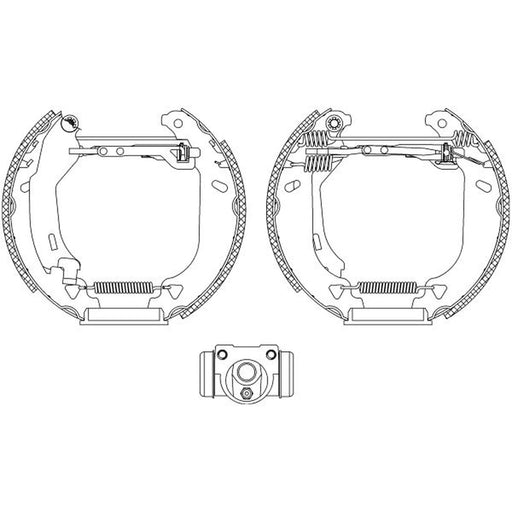 Mintex Brake Shoe Set Axle Kit fits Fiat Tempra 1990-1996 1.4 1.6