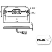 Hella Lamp Por MD24 2PG Front 2PG 357 009-121 2171018 2PG 357 009-121