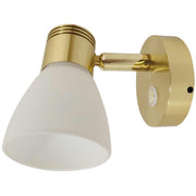 Gold LED Reading Light with Opal Glass (Cool White / Touch Dimmable) Aten Lighting - Dynamic Drive