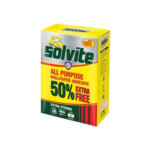 Solvite All Purpose Extra Strong Wallpaper Paste - 20 Roll Box with 50% Free Solvite - NN4 Online