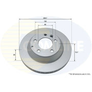 Comline Rear Brake Internally Vented Discs & Pads fits VW Touareg 2002-2010