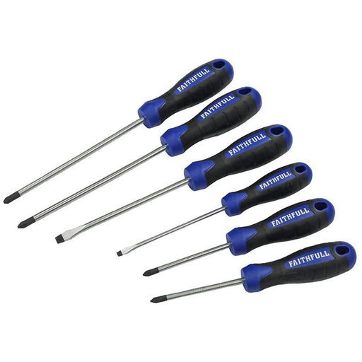 Faithfull Boxed Soft Grip Screwdriver Set, 6 Piece Faithfull - Dynamic Drive