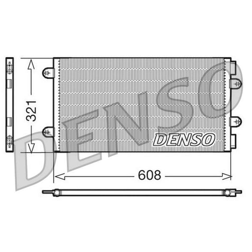 Denso Air Conditioning Condenser fits Fiat Punto 1999-2012 1.2 188.030 188.233