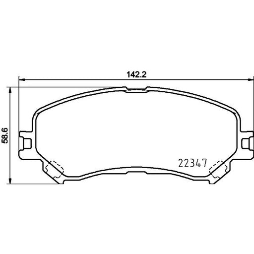 Mintex Front Brake Pad Set fits Renault Espace V 2015-2023 1.6