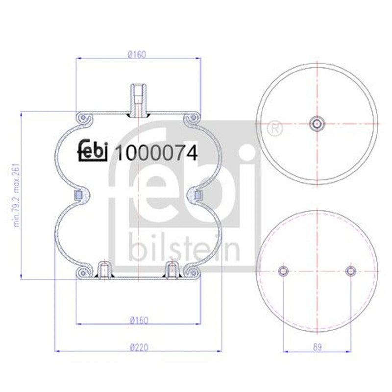 Febi Air Suspension Bellow 1000074