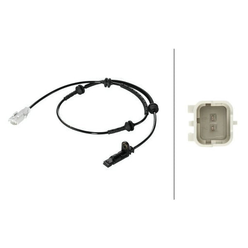Hella ABS Wheel Speed Sensor Front fits Peugeot 607 2000-2011 2.0 2.2 2.7 3.0