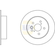 NAPA 2 x Solid Brake Discs fits Toyota Rav 4 1997-2005 1.8 2.0