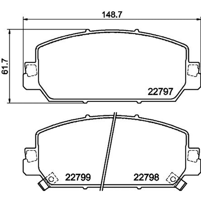 Mintex Front Brake Pad Set fits Honda Cr-V V 2016-2023 1.5 2.0