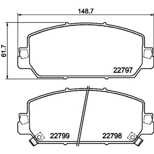 Mintex Front Brake Pad Set fits Honda Cr-V V 2016-2023 1.5 2.0