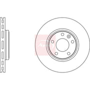 Apec 2 x Vented Front Brake Discs DSK2215-x2