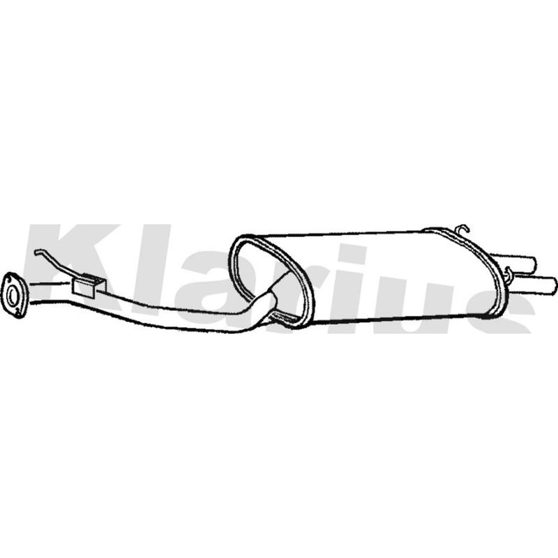 Klarius Box With Tail Pipe Rear fits Honda Accord 1993-1998 2.0 2.2