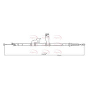Apec Handbrake Cable Right Rear fits Hyundai I10 I 2007-2013 1.1 1.2