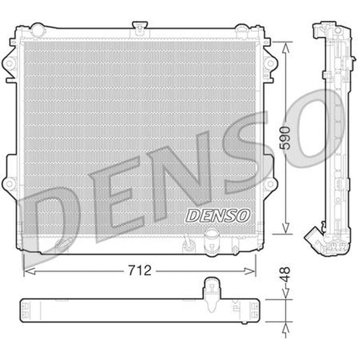Denso Engine Radiator fits Toyota Land Cruiser 200 2008 on 4.7