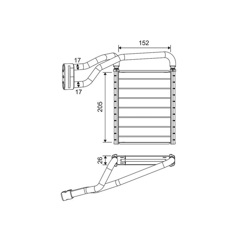 Valeo Heater Matrix Core Heat Exchanger Rear 811690