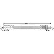 Borg & Beck Brake Hydraulic Hose Line Rear Right BBH7090