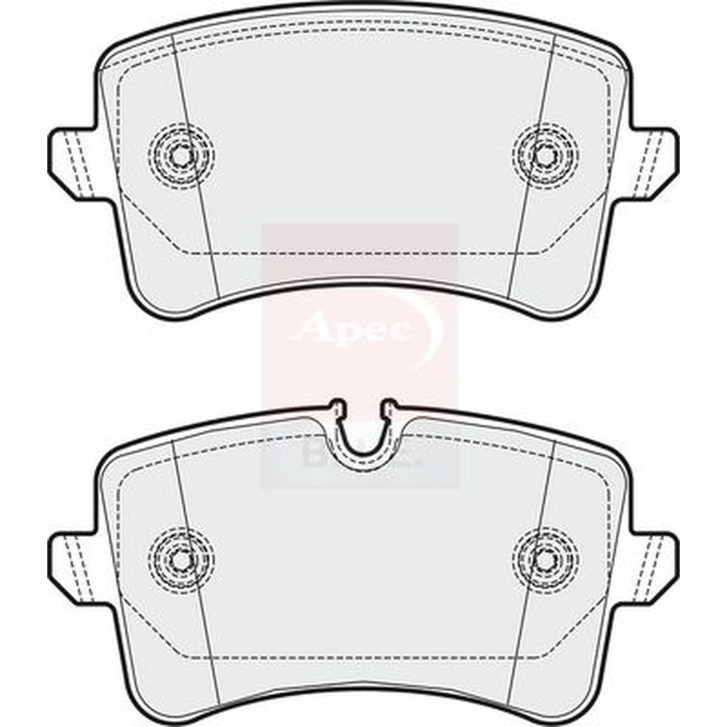 Apec Rear Brake Pad Set fits Audi A4 B8 2012-2015