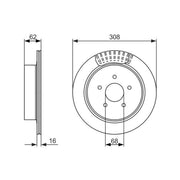 Bosch Front & Rear Brake Discs & Pads fits Nissan Murano II 2007-2014 2.5 3.5
