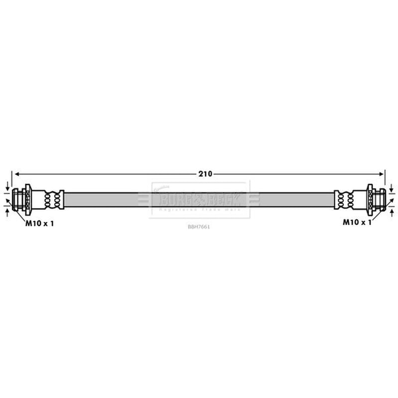 Borg & Beck Brake Hydraulic Hose Line inner BBH7661