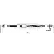 Borg & Beck Brake Hydraulic Hose Line Front Left BBH8042