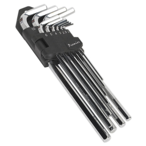Sealey Hex Key Set 10Pc Extra-Long Fully Polished Metric Sealey - Dynamic Drive