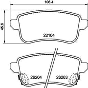 DON Rear Brake Pad Set fits Renault Captur II 2020 on