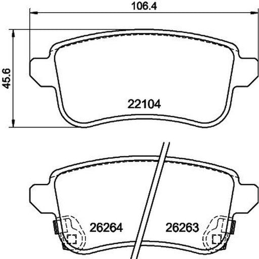 DON Rear Brake Pad Set fits Renault Captur II 2020 on