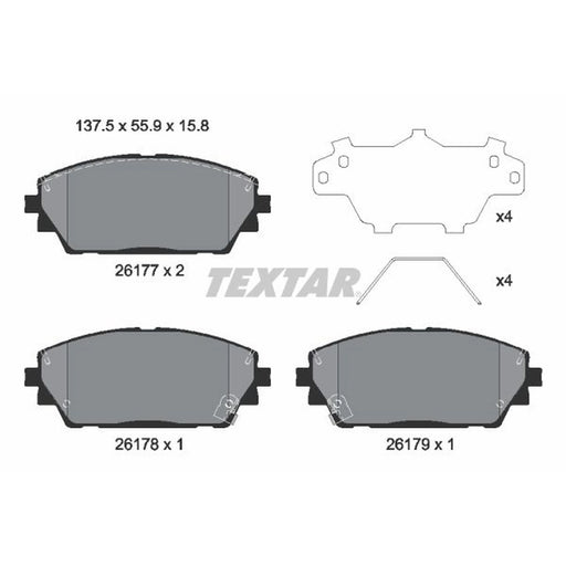 Textar Front Brake Pad Set 2617701