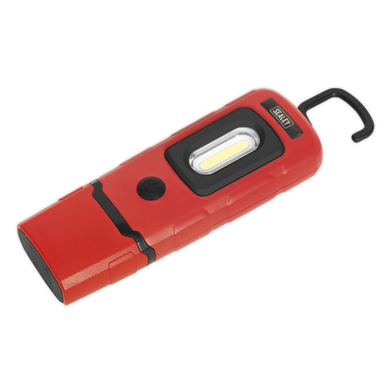 Sealey Rechargeable 360 Inspection Light 3W COB & 1W SMD LED Red Lithium-Polymer Sealey - Dynamic Drive