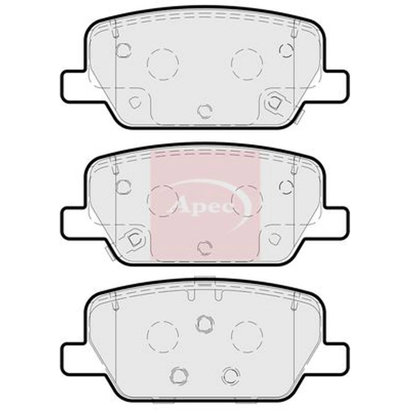 Apec Rear Brake Pad Set PAD2313