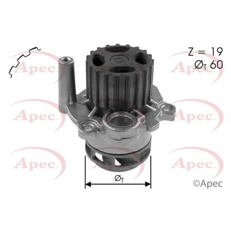 Apec Engine Cooling Water Pump fits Seat Cordoba 2002-2009 1.9