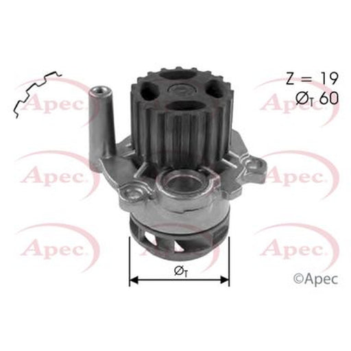 Apec Engine Cooling Water Pump fits Seat Cordoba 2002-2009 1.9