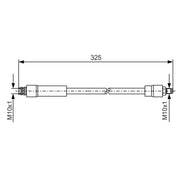 Bosch Brake Hydraulic Hose Line Front fits Mercedes-Benz Vaneo 2002-2005