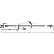 Borg & Beck Brake Hydraulic Hose Line Front Right BBH7726