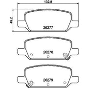 DON Rear Brake Pad Set fits Tesla Model 3 2017-2020